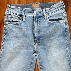 MOTHER Light Blue Ankle & Cropped Jeans